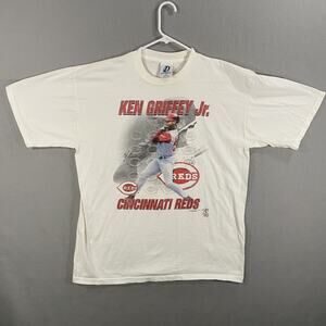 Vintage Ken Griffey Jr Cincinnati Reds Baseball 2000 Y2K Dynasty T Shirt Size XL